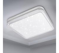 ExtraStar 18W Square LED Ceiling Light with Silver Glitter Edge, 6500K, 1900 lumen in White ExtraStar White