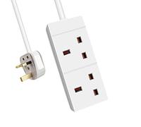2 Way Extension Leads - White / 3m