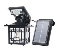 ExtraStar 3W LED Solar Sensor Oriental Square Wall Lantern Light Portable Solar Panel in Black ExtraStar Black