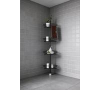 ExtraStar 4-Tier Corner Shower Shelf Metal Bathroom Organizer in Black ExtraStar Black