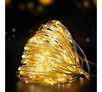 EXTRASTAR 50 LEDs Fairy Light Battery Powered LED Lights, 3000K Warm White String Lights, 5M Copper Wire Starry Lighting, for Bedroom, Indoor, Christmas Tree, Wedding Decor Idea Put in Jars