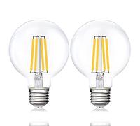 EXTRASTAR 8W G80 Vintage Edison E27 LED Light Bulb, 66W Equivalent, 900LM, 6500K Cool White Daylight Energy Saving Decorative Bulbs, Retro Antique Filament Lamp, Non-Dimmable, Pack of 2