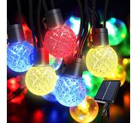ExtraStar 9M LED Outdoor Smart Garden Solar String Lights Festoon Lights with 25 Bulbs RGB Remote Control/APP Control ExtraStar Multicolor