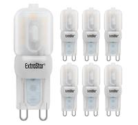 EXTRASTAR G9 LED Light Bulbs 2.5W, Warm White 3000K, 200LM, 21W Equivalent, Mini LED Energy Saving Lamp, Non-Dimmable, Pack of 6