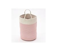 ExtraStar Large Cotton Woven Storage Basket with Decorative Balls in Pink ExtraStar Pink