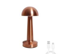 EXTRASTAR LED Desk Lamp Rechargeable, Mushroom Shape Modern Minimalist Touch Dimming Lamp with Adjustable Brightness Table Lamp, Vintage Style for Bedroom Nightstand & Living Room Decor