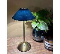 ExtraStar LED Rechargeable Table Lamp, Pleated Lampshade, 3 Colour Changing Dimmable, Teal ExtraStar Teal