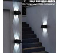 ExtraStar Modern Up & Down LED Solar Wall Light, Cool White 6500K ExtraStar White