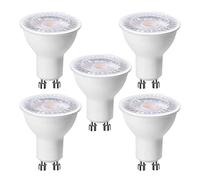 EXTRASTAR Pack of 5 GU10 LED Bulbs 6W (60W Equivalent), Warm White 3000K 500 Lumens, GU10 LED Bulb, 120° Wide Beam, Flicker-Free Recessed Spotlight, Non-Dimmable