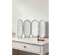 ExtraStar Portable Jewellery Organizer Box with Mirror & Large Capacity in White ExtraStar White
