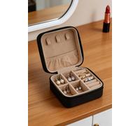 ExtraStar Portable PU Leather Jewellery Organizer for Travel in Black ExtraStar Black