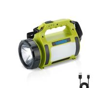 ExtraStar Rechargeable Camping Spotlight, LED Torch with Adjustable Shoulder Strap, Multiple Lighting Modes (Front/Side/Flashing), Long-Lasting Battery, USB-C Charging for Outdoor Adventures