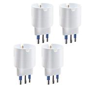 EXTRASTAR Schuko Adapter Large Plug 16A White Pack of 4