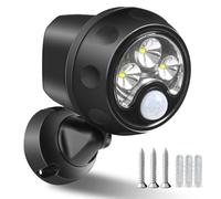 EXTRASTAR Security Lights Outdoor Motion Sensor, Battery Operated Security Light 6500K, IP65 Waterproof Outdoor Security Lighting with Pir for Porch Garage Hallway Garden - 420LM