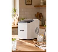 ExtraStar Self-Cleaning Bullet Ice Maker with 1.3L Tank, Ice Scoop & Basket in White ExtraStar White
