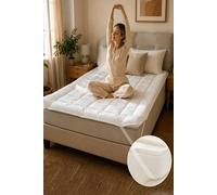 ExtraStar Supersoft Quilted Memory Foam Mattress Topper in Soft White | Size: King ExtraStar Soft White King