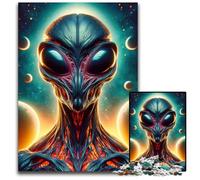 Extraterrestrial Alien1000 Piece Jigsaw Jigsaw Puzzles for Adults Family Fun Activity Brain Challenge for Teenager 1000 PCS(38x26cm)