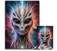 Extraterrestrial AlienJigsawPuzzle 1000 Pieces for Adults Challenging Puzzles DIY Decoration Brain Challenge for Adult Family 1000 PCS(38x26cm)
