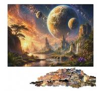 Extraterrestrial Eden Wooden Jigsaw Puzzle 300 Pieces, Adult Puzzle | Adult Puzzle: structured assembly from border to image details at your own pace.