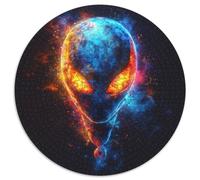 Extraterrestrial Life 1000 Pieces Round Jigsaw Puzzles What Happens Next Beautiful Decoration for Adults And Kids 1000pcs (67.5x67.5cm)