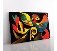 Extravagant Phoenix Bird Abstract Canvas Wall Art Print Ready to Hang, Framed Picture for Living Room Bedroom Home Office Décor, 50x35 cm (20x14 Inch)