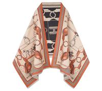 EXTREE Scarfs for Women Pashmina Silky Shawl Wrap for Evening Dressing Blanket Open Front Poncho Cape, Beige 0ne, One Size