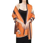EXTREE Scarfs for Women Pashmina Silky Shawl Wrap for Evening Dressing Blanket Open Front Poncho Cape, Color-a002, 1