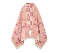 EXTREE Scarfs for Women Pashmina Silky Shawl Wrap for Evening Dressing Blanket Open Front Poncho Cape, Abk-pink, 1