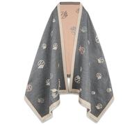 EXTREE Scarfs for Women Pashmina Silky Shawl Wrap for Evening Dressing Blanket Open Front Poncho Cape, Color-a058, 1