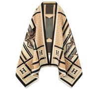 EXTREE Scarfs for Women Pashmina Silky Shawl Wrap for Evening Dressing Blanket Open Front Poncho Cape, Aez-white, Standard