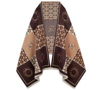 EXTREE Scarfs for Women Pashmina Silky Shawl Wrap for Evening Dressing Blanket Open Front Poncho Cape, Abv-yellow, 1