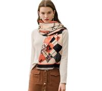 EXTREE Scarfs for Women Pashmina Silky Shawl Wrap for Evening Dressing Blanket Open Front Poncho Cape, Aft-white, 74.4 x 24.4