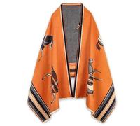 EXTREE Scarfs for Women Pashmina Silky Shawl Wrap for Evening Dressing Blanket Open Front Poncho Cape, Color-a002, 1