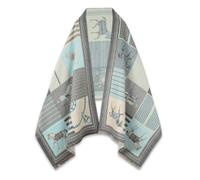 EXTREE Scarfs for Women Pashmina Silky Shawl Wrap for Evening Dressing Horse Scarf Blanket Open Front Poncho Cape, Series 5-blue, 1