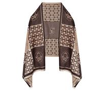 EXTREE Scarfs for Women Pashmina Silky Shawl Wrap for Evening Dressing Horse Scarf Blanket Open Front Poncho Cape, 001-brown, Medium