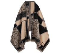EXTREE Scarfs for Women Pashmina Silky Shawl Wrap for Evening Dressing Horse Scarf Blanket Open Front Poncho Cape, S11-blak H, Medium