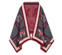 EXTREE Scarfs for Women Pashmina Silky Shawl Wrap for Evening Dressing Horse Scarf Blanket Open Front Poncho Cape, S1-red Wine, Medium