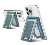 ExtreLife 2-in-1 Magsafe Wallet, Adjustable Stand and Open ID Window, Magnetic Wallet for iPhone 16/15/14 Pro Max/14 Pro/14/14 Plus/13/12 Series, 9 Cards, Green