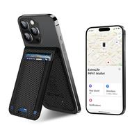 ExtreLife Carbon Fiber Magnetic Wallet for iPhone 16/15/14/13/12 Series, 8-Card Holder, Mag-Safe Compatible, RFID Blocking, Black