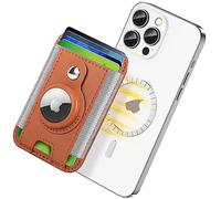 ExtreLife For Magsafe Wallet with Airtag Holder, 6-Card Holder, Stronger Magnetic Card Holder for iPhone 16/15, iPhone 14/13/12 Series, Mag Safe Wallet, RFID Blocking, Not included Airtag, Brown