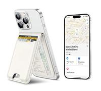 ExtreLife for Magsafe Wallet, Works with Apple Find My, Strongest Magnetic Wallet for iPhone 16/15/14/13/12 Series, 6 Cards Holder, Vegan Leather, Milk White