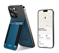 ExtreLife MagSafe Wallet, Work with Apple Find My, Magnetic Phone Wallet Stand for iPhone 17/16/15/14/13/12 Series, 8 Card Holder, RFID Blocking, Rechargeable, Blue