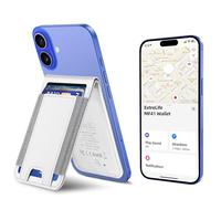 ExtreLife MagSafe Wallet, Work with Apple Find My, Magnetic Phone Wallet Stand for iPhone 17/16/15/14/13/12 Series, 8 Card Holder, RFID Blocking, Rechargeable, White