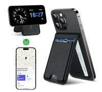 ExtreLife Midnight Black Magnetic Wallet for iPhone 16/15/14/13/12 Series with Apple Find My, 6 Cards Holder, Adjustable Stand, RFID Blocking