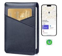 ExtreLife Smart Mens Wallet, Works with Apple Find My, Slim Wallets for Men, Bifold Minimalist Front Pocket Wallets, RFID Blocking, Credit Card Holder, Wallet Tracker, Genuine Leather-Dark Blue