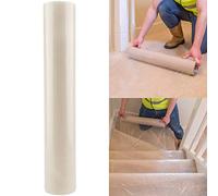 eXtreme Carpet Protector Roll for Carpets, Stairs, and Floor Protection | Water Resistant, Self Adhesive, and Heavy Duty Clear Carpet Protection Film - 60 Micron (100m Length x 80cm Width)