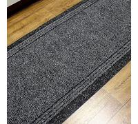 eXtreme Carpet Runner for Hallways, Kitchen, and Living Room | Lightweight, Washable, and Non-Slip Custom Length Narrow Rug | PVC Rubber Backed 66cm Wide x 152cm Long Rug Runner - Grey