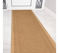 eXtreme Carpet Runner for Hallways, Kitchen, and Living Room | Sturdy, Washable, and Lightweight Custom Length Narrow Rug Runner | Non-Slip Rubber Backed 66cm Wide x 488cm Long Runner - Aztec Natural