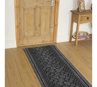 eXtreme Carpet Runner for Hallways, Kitchen, & Living Room | Sturdy, Washable, & Lightweight Custom Length Narrow Rug Runner | Non-Slip Rubber Backed 66cm Wide x 152cm Long Runner - Cork Charcoal
