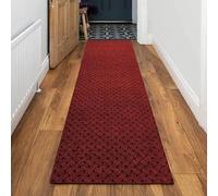eXtreme Carpet Runner for Hallways, Kitchen, & Living Room | Sturdy, Washable, & Lightweight Custom Length Narrow Rug Runner | Non-Slip Rubber Backed 66cm Wide x 549cm Long Runner - Vectra Red